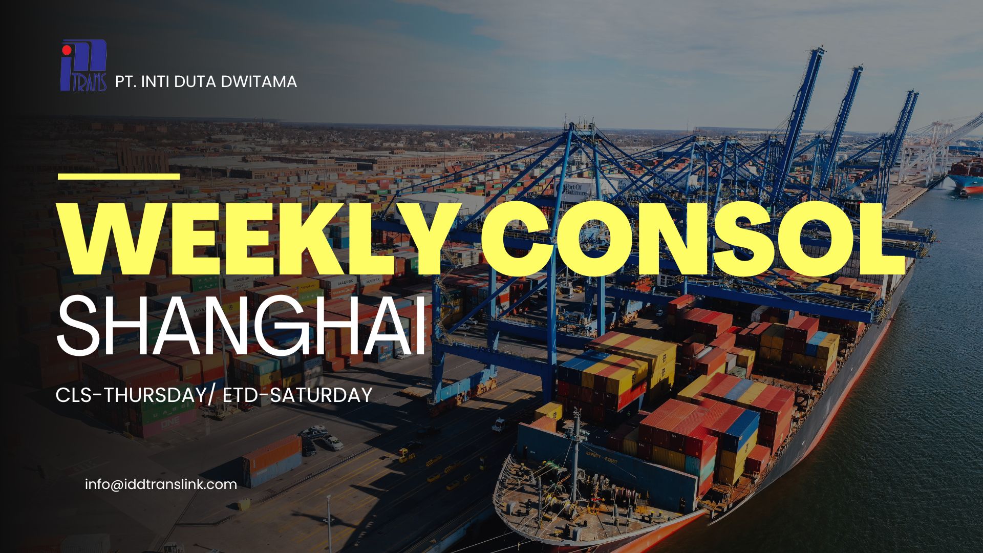 WEEKLY CONSOL FROM CHINA